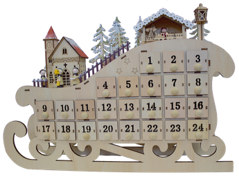Weihnachtsschlitten Adventskalender