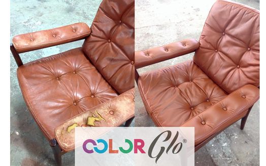 skinnfåtölj colorglo