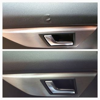Vinylreparation av en dörrpanel