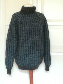Dess. FH-2066  Herresweater i  vævestrik
