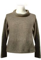 Dess 82014 - bluse i linnedstrik og kurvestrik