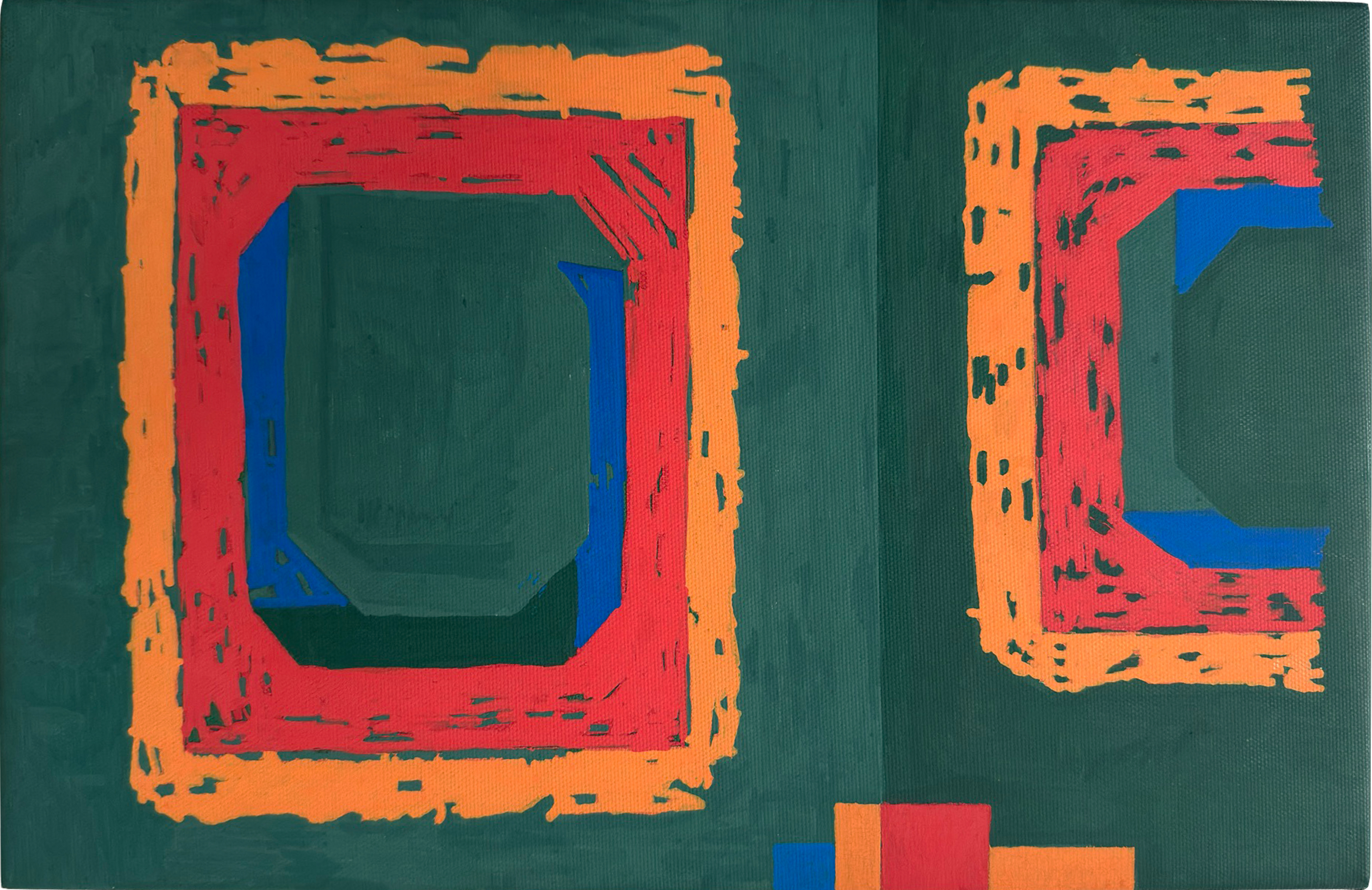 Formel  Maleri, 34 x 22 cm, Lars Heiberg