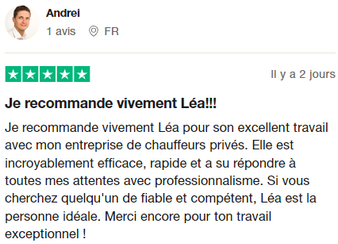 Avis excellent Truspilot Andrei Lega pour LB Consulting