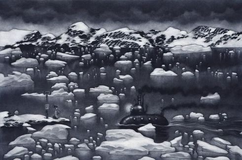 PIERRE VAQUEZ_LA NAVETTE DE ONZE HEURES_40X50