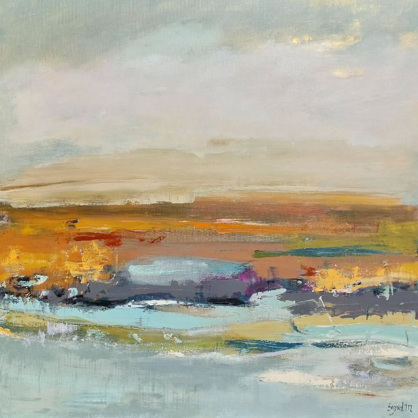 SIGRID M_LES TERRES SILENCIEUSES_100X100