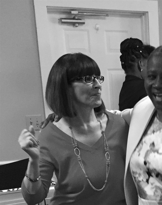 MADANM SANTIL AND KIM ENJOYING FELLOWSHIP