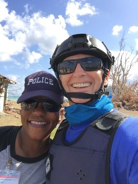 One of the Bahama officers who was part of our security detail