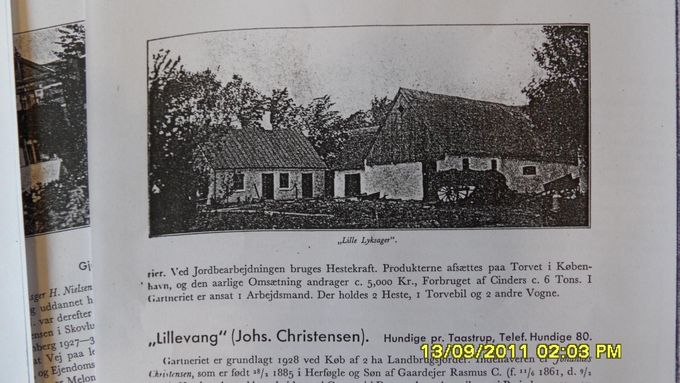 Lille Lyksager ved Greve, her boede vi i 1950 erne.