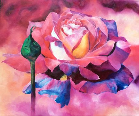 Rose med grøn knop