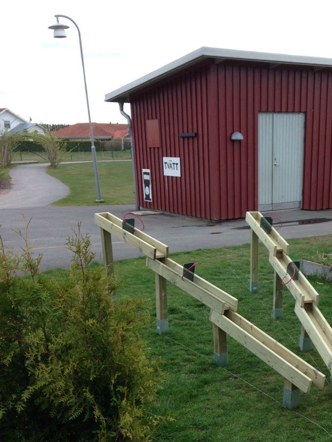 Vattenränna i vinkel 3 meter med två slussar
Dessa vattenrännor är på två olika nivåer.
