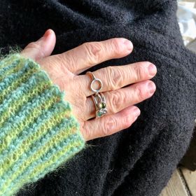 RING CIRKEL OCH RING KOMBO MED STEN