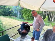 Morten Grillmester med kødet