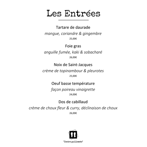 Entrées CARRE 10 janvier 2025