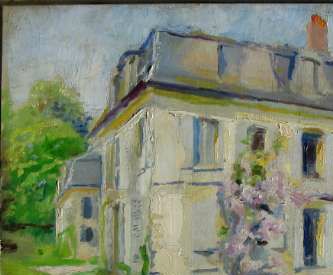 Le Château du parc des Bonshommes, l'Isle-Adam, 1960 (huile sur toile, 73 X 60 cm)