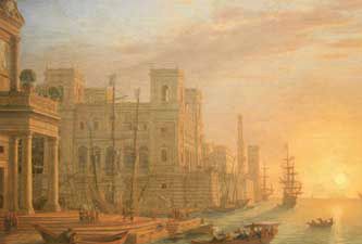 Claude Lorrain (Port de mer, huile sur toile, Louvre)