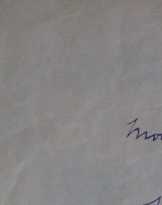 Lettre de l'acteur Gabriel Signoret mentionnant les rémunérations des travaux effectués par Léon Gard (décors et copies de tableaux) pour le théâtre du gymnase.
