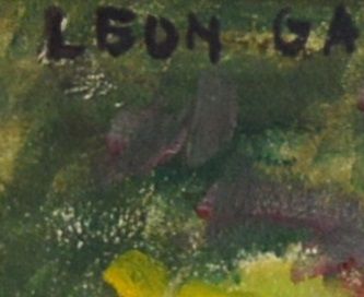 Buissons et arbustes dans le parc des Bonshommes (huile sur carton, 46 X 38 cm, l'Isle-Adam, 1969)