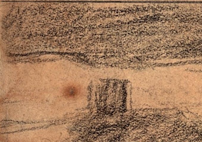 D'après Poussin (fusain, 21 X 15 cm, vers 1923-1924)