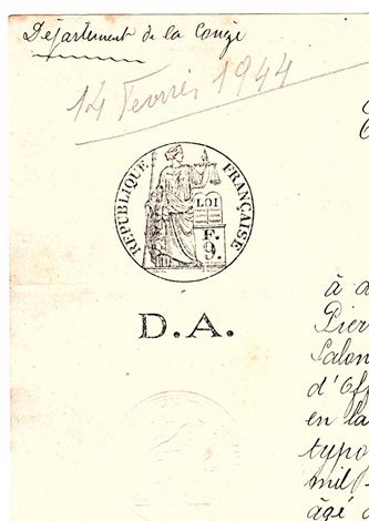 Extrait du registre des actes de mariages de Salon la Tour consignant le mariage des parents de Léon Gard le 20 août 1892.