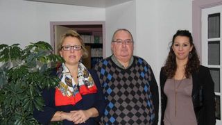 Corinne Broudic, directrice, Gildas Le Gall, comptable et Sandra Pichot, secrétaire,