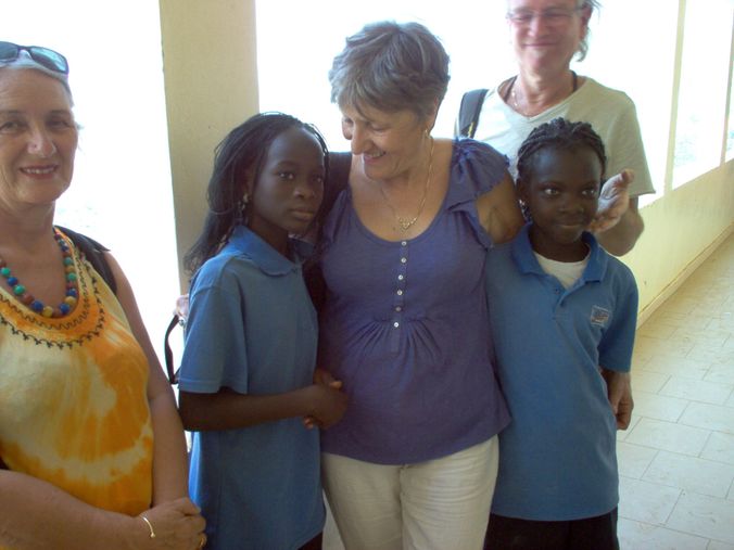 Korka avec sa marraine Edwige