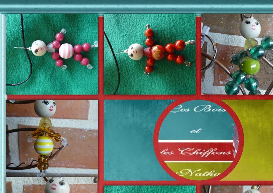 les poupées en perles : la version collier , à retrouver en boutique