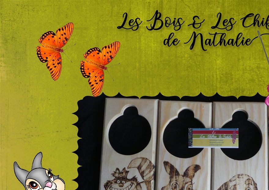 plaques de porte : dessins disney(Cheshire, Pan pan , Rox et Rouky)