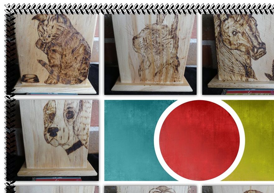 quelques pots à crayon , dessins à main levée