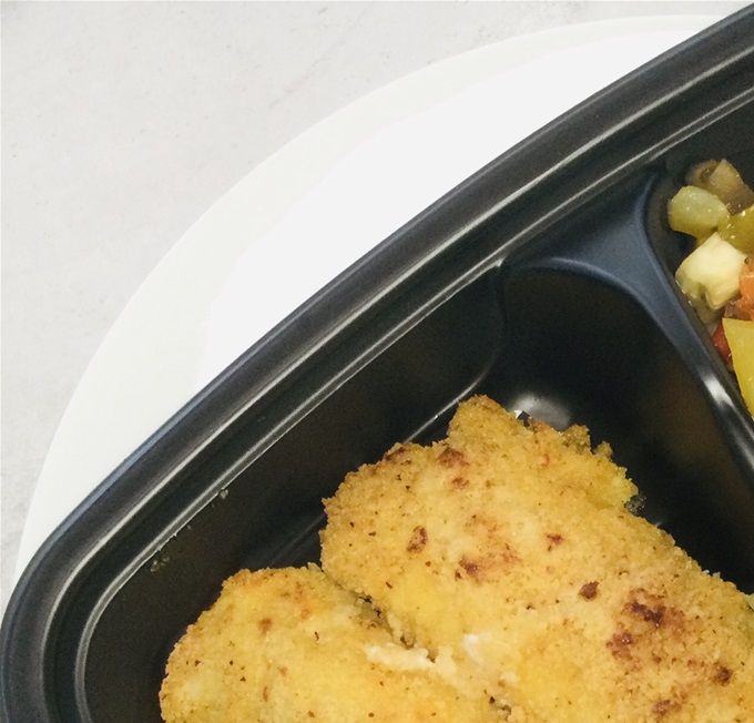 Filet de sole pané au parmesan & légumes confits