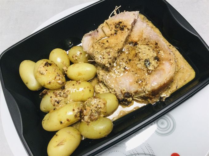 Rôti de porc rôti à la moutarde