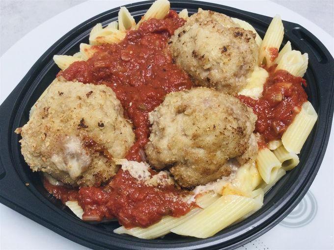 Boulettes de veau surprise  à l’italienne & pâtes