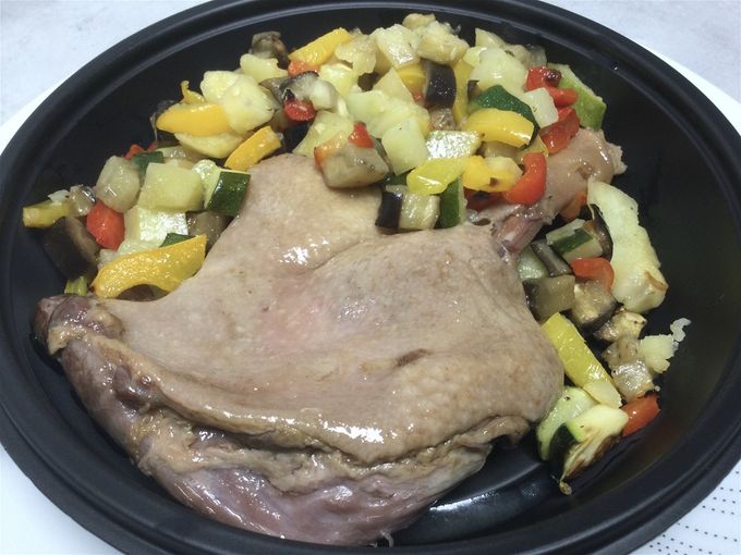 Cuisse de canard rôti & légumes confits