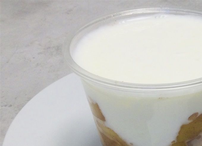 Fromage blanc façon tiramisu à la pomme, cannelle