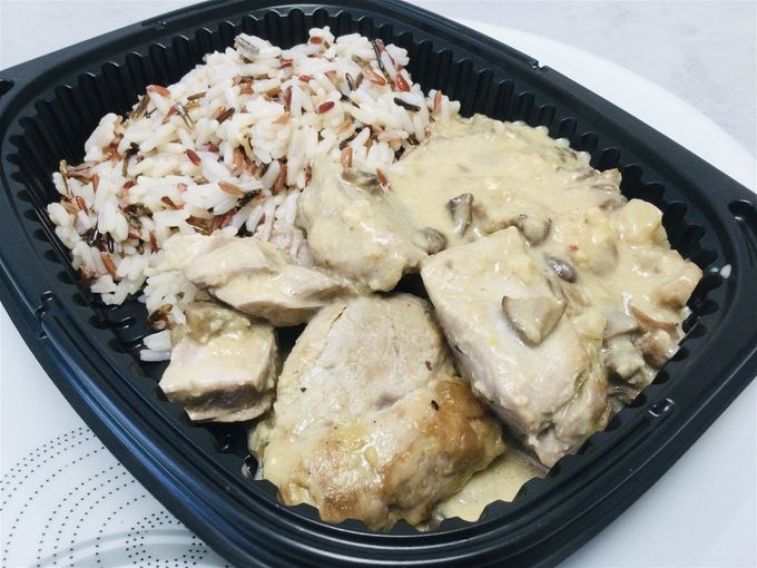 Filet mignon aux champignons & riz