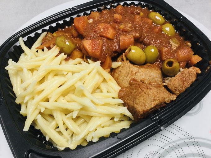 Sauté de veau aux olives & pâtes