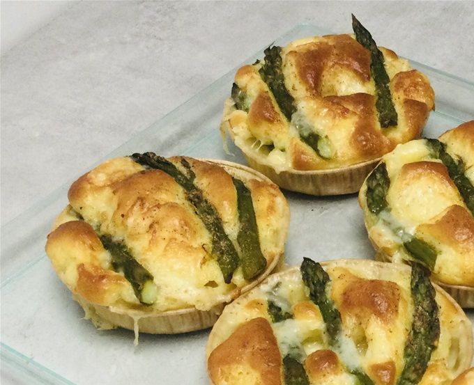 Flamiche revisité au comté & asperges