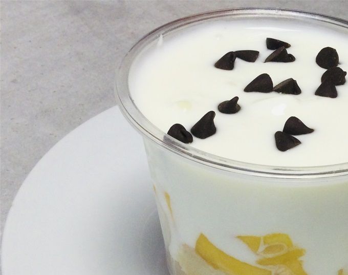 Fromage blanc façon tiramisu à la mangue
