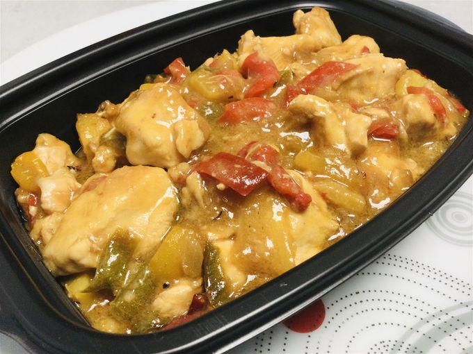 Poulet à l’ananas et ses légumes