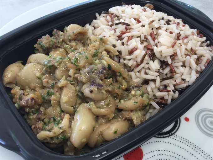 Fricassée de seiches en persillade & riz