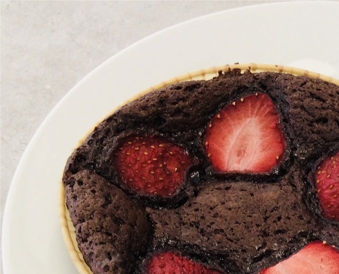 Moelleux au chocolat et fraise