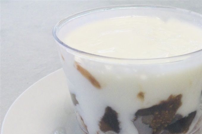 Fromage blanc façon tiramisu à la figue, spéculos