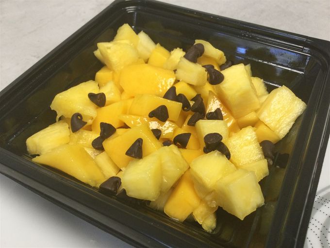 Tartare mangue, ananas, chocolat