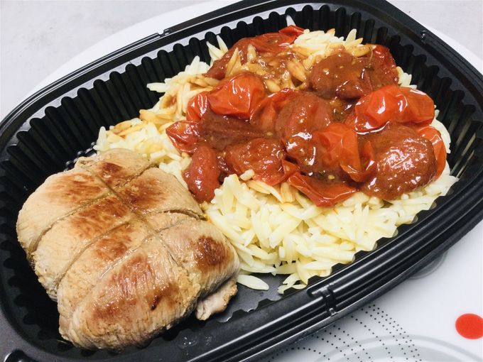 Paupiette de veau à ma façon ( à la coppa & emmental) & tomates cerises confites au thym citronné, pâtes