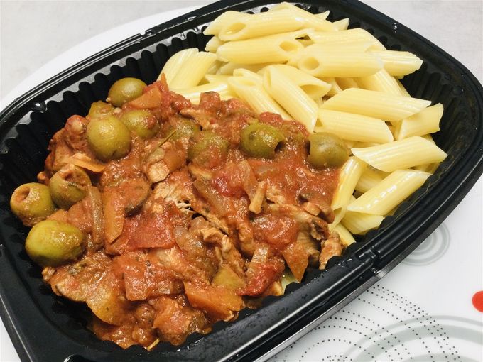 Sauté de dinde aux olives & pâtes