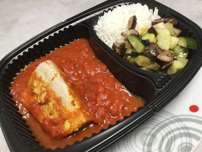 Curry de thon & légumes confits, riz