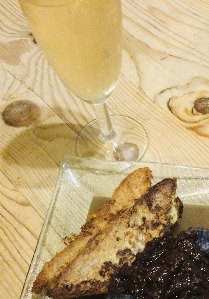 Pain perdu, ganache au chocolat et ses figue