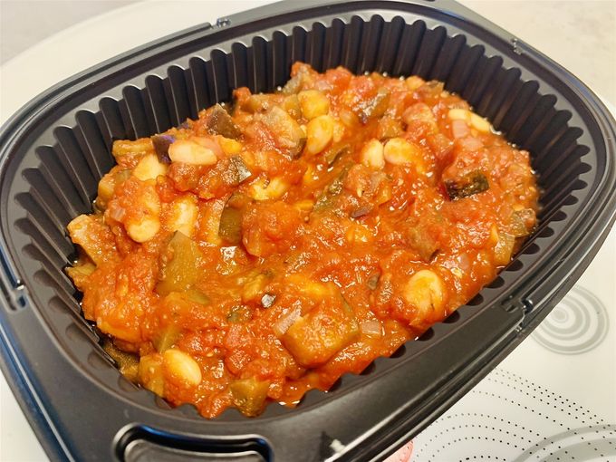 Riste d’aubergines aux haricots blancs