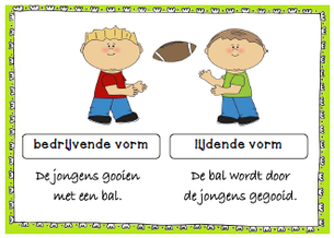 Bedrijvende en lijdende vorm plaatje