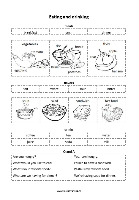 Eating and drinking afbeelding