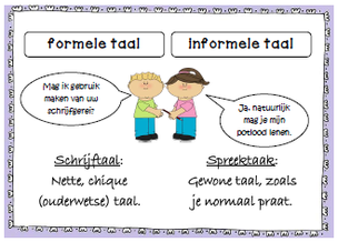 Formele en informele taal plaatje